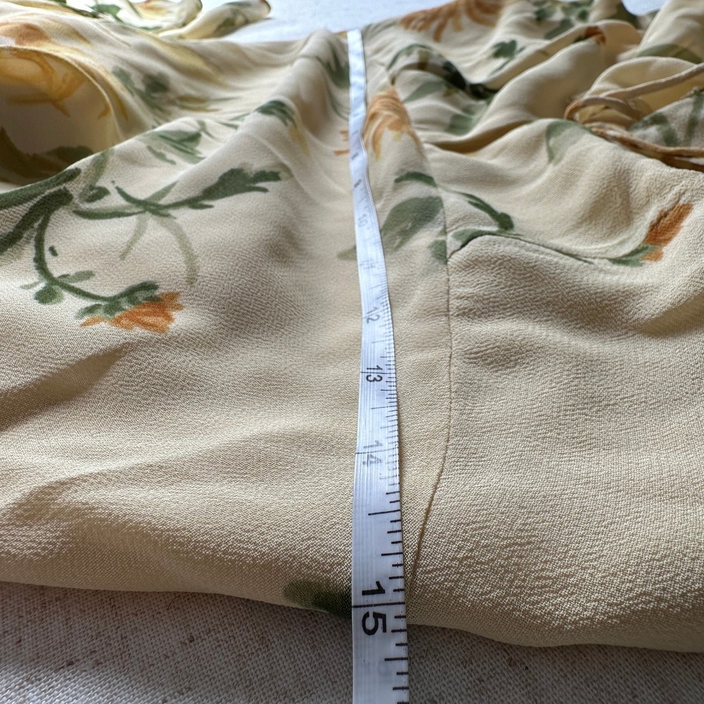 NWT Reformation Gaelle Dress in Honeyglow Size M | Yellow Floral Midi Dress - Picture 10 of 11